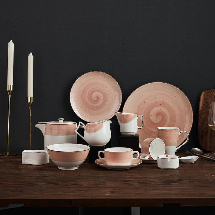 Blush Élan Porcelain Dinner Set