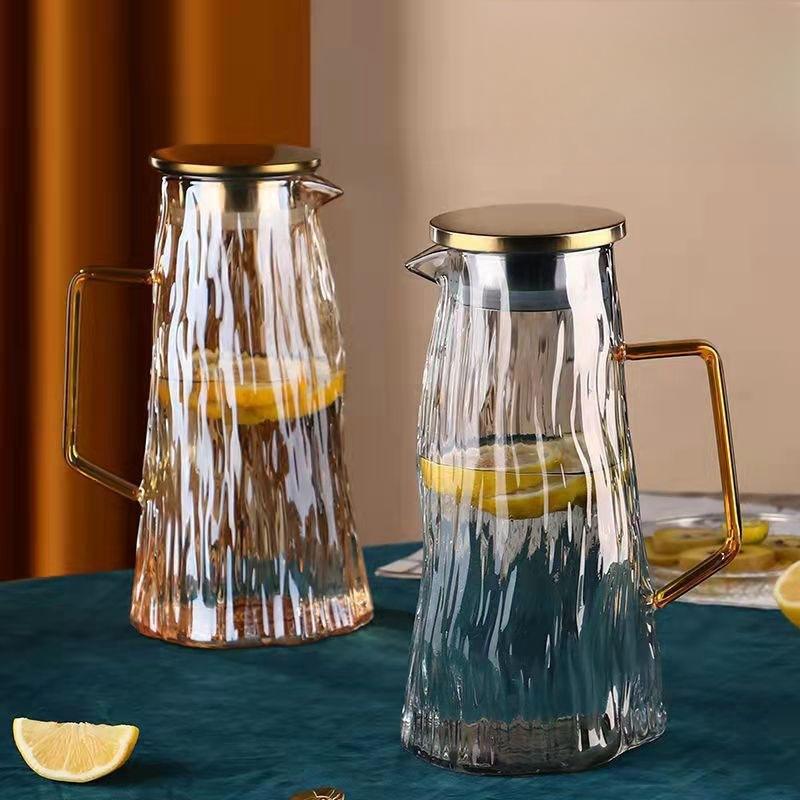 Amber Aura Glass Jug & Glasses Set