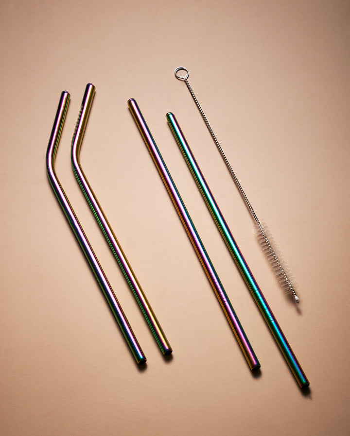 OPULENT STRAWS SET OF 5PCS (RAINBOW)