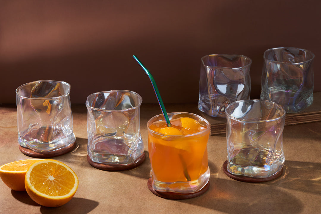 Swirl Ebony glass - Set of 6 (300ML)