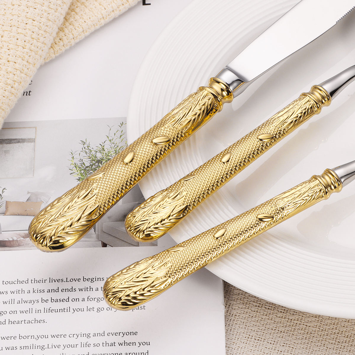 Royal Harvest Gold Cutlery Set