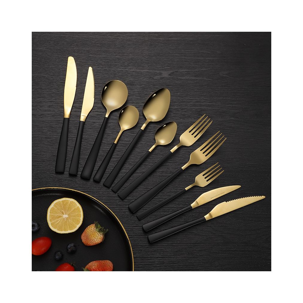 Midnight Luxe Gold Cutlery Set