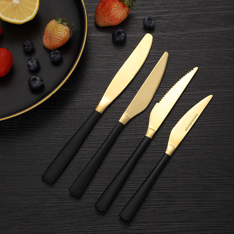 Midnight Luxe Gold Cutlery Set