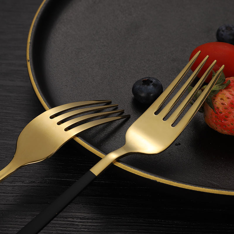 Midnight Luxe Gold Cutlery Set