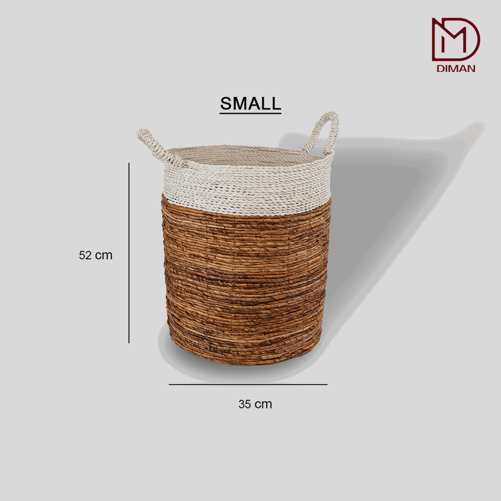 Amphora White Rim Basket-Small (S)