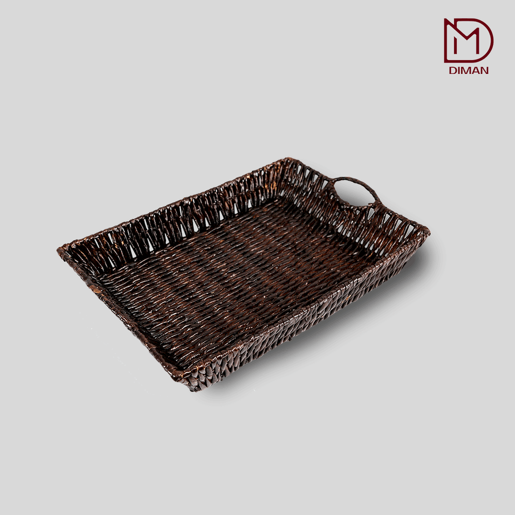 Coffee Rectangular rattan Tray