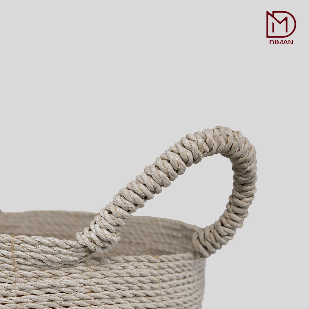 Amphora White Rim Basket-Large (L)